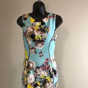 Size 8 Tahari Flowered Sleeveless dress
